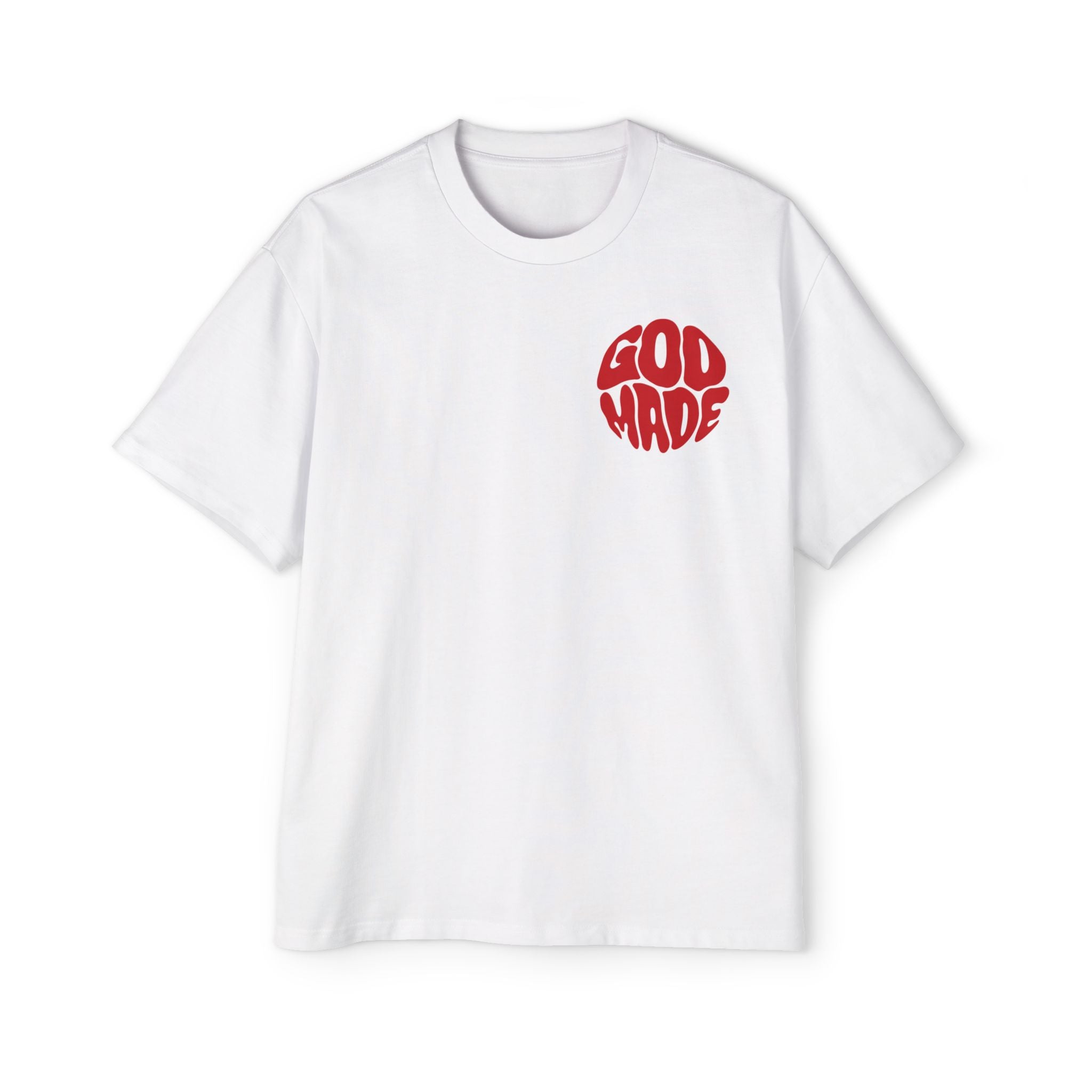 God Made Men's Heavy Oversized Tee, Casual Streetwear, Trendy Graphic Shirt, Unisex Gift, Everyday Comfort, Statement Tee