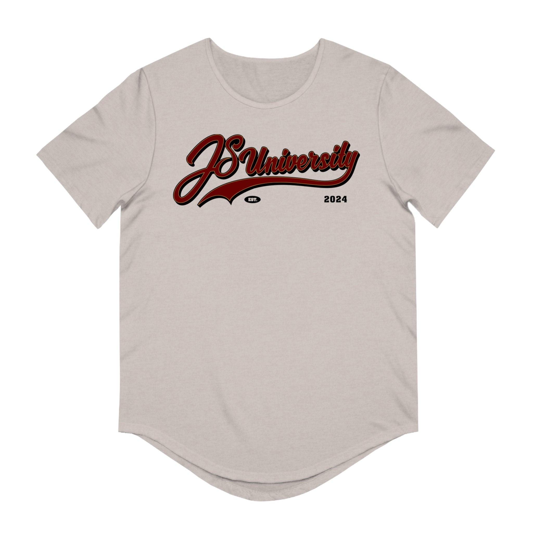 Men's Curved Hem Tee, Casual Men's Shirt, JSUniversity Apparel, Trendy Graphic Tee, Summer Fashion Top, College Style Clothes