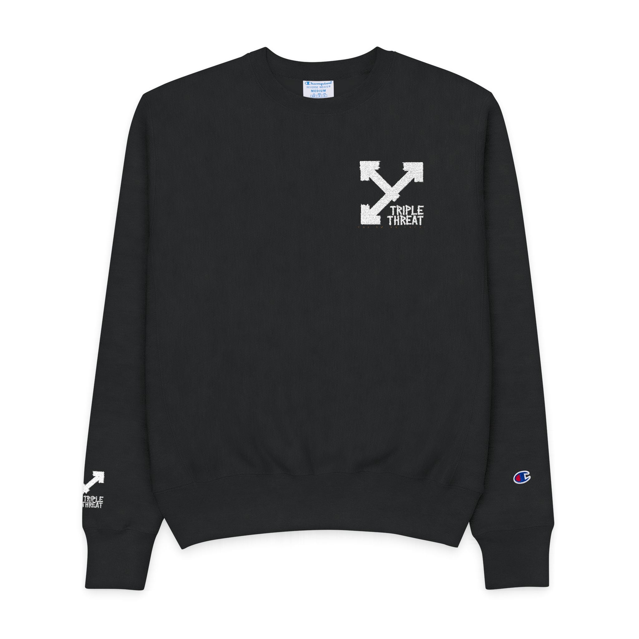 Triple Threat Men's Champion Crewneck Sweatshirt - Stylish Casual Wear
