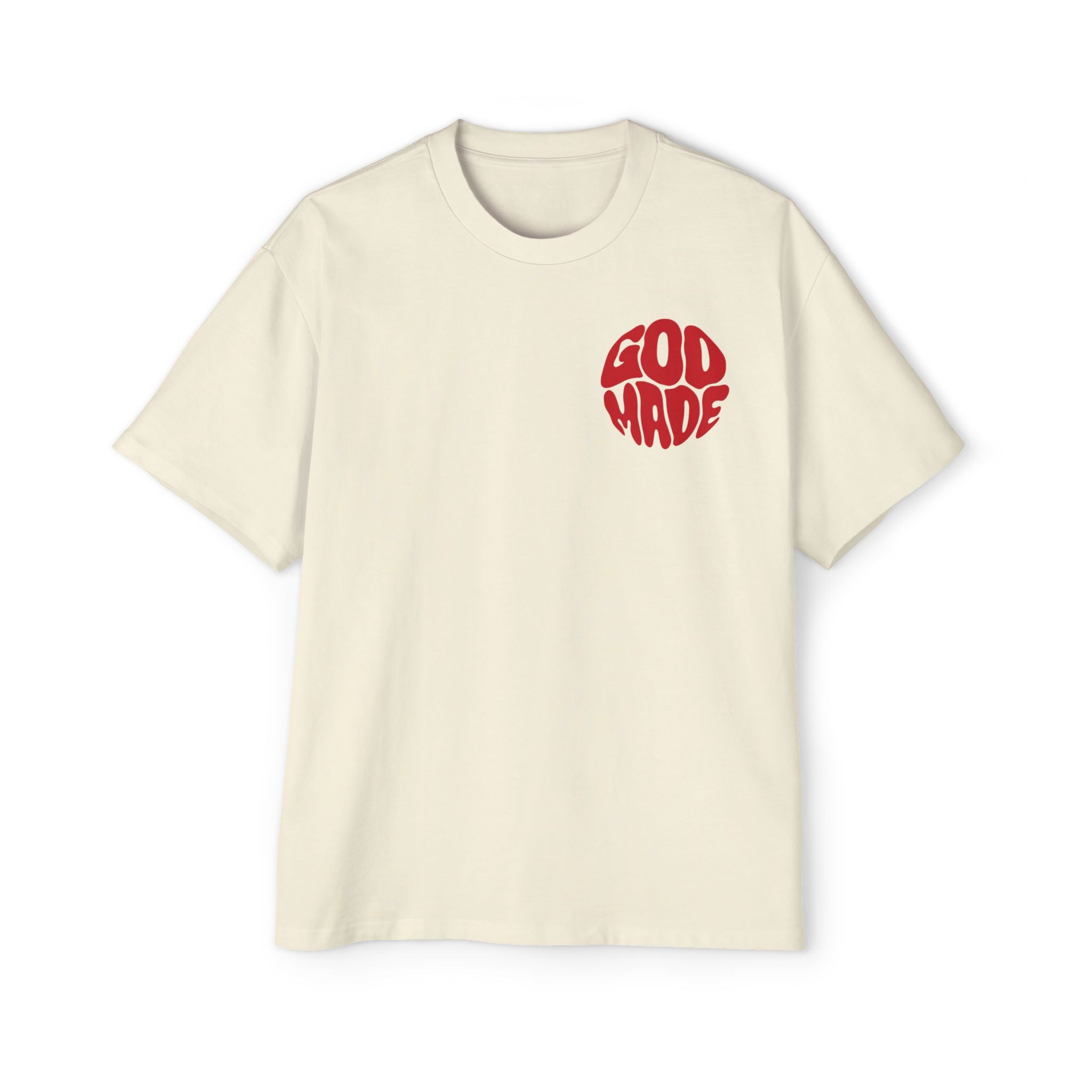 God Made Men's Heavy Oversized Tee, Casual Streetwear, Trendy Graphic Shirt, Unisex Gift, Everyday Comfort, Statement Tee