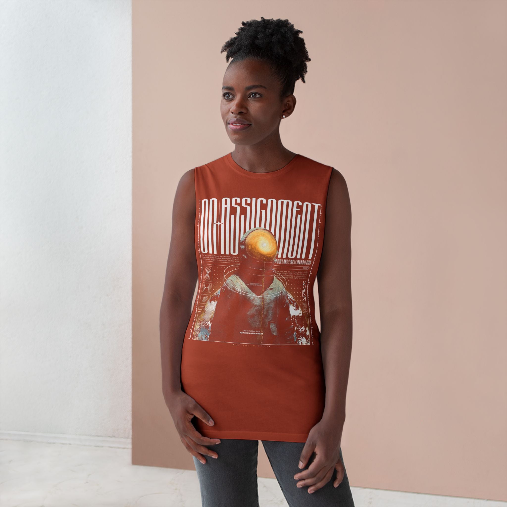 Astro-Inspired Unisex Tank Top, Graphic Sleeveless Shirt, Casual Summer Wear, Perfect Gift for Space Lovers, Festival Attire