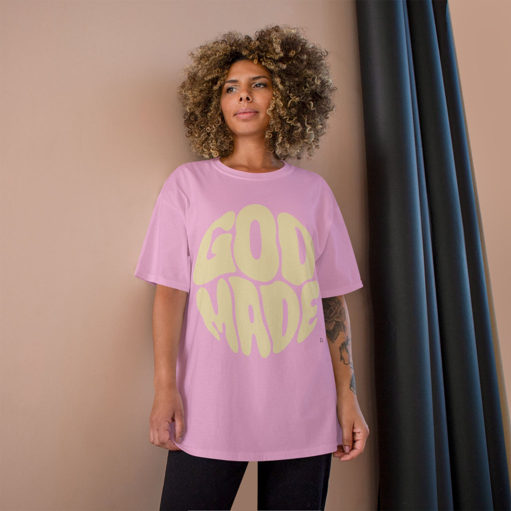 God Made Champion T-Shirt, Casual Wear, Gift for Believers, Inspirational Tee, Everyday Comfort
